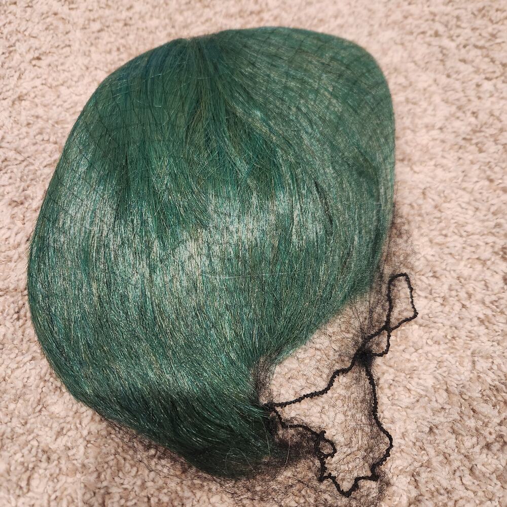 New, emerald green, short bob cut, wig‎